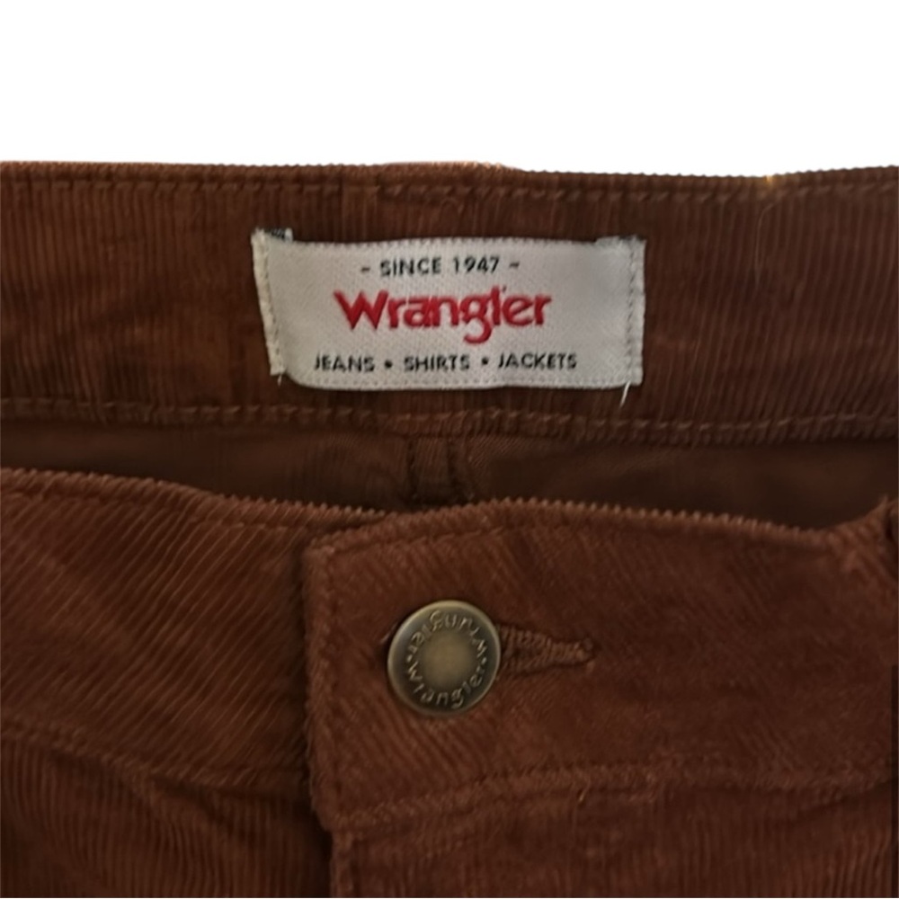 Free People X Wrangler® Corduroy High Rise Fierce Flare Jean Saddle. NWT Sz 8/29 - Picture 6 of 9